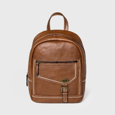 Concept Zip Closure Backpack - Brown