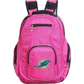 NFL Miami Dolphins Premium 19" Laptop Backpack - Pink