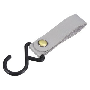 Unique Bargains PU Leather Strap Outdoor Camping Plastic S Shelf Hooks and Hangers - 1 of 4