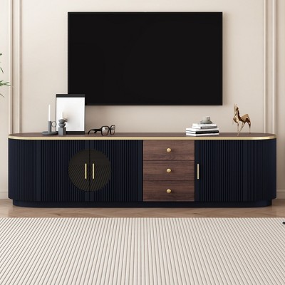 Modern TV Stand for TVs Up to 80", 70.8'' Entertainment Center with 3 Drawers, Media Console Cabinet, Storage Cabinet for Living Room Bedroom