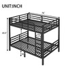 Teens & Adults Metal Queen Bunk Bed - Space-Saving, Noise-Reduced, No Box Spring - Black - 3 of 4