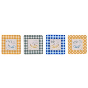Transpac Ceramic Country Market Bicycle Motif Trinket Dish Set of 4 Home Decorations 5.0 x 5.0 inch - 1 of 1