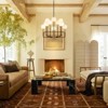 Rennnsan Halorun 27"W 10-Light Bubble Milk Glass Mid-Century Modern Dimmable Chandelier in Black - 2 of 4