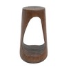 TUYOHW Concrete Patio End Table,Hollow Design Patio Side Table with Wood Texture for Garden,Poolside & Balcony - 4 of 4