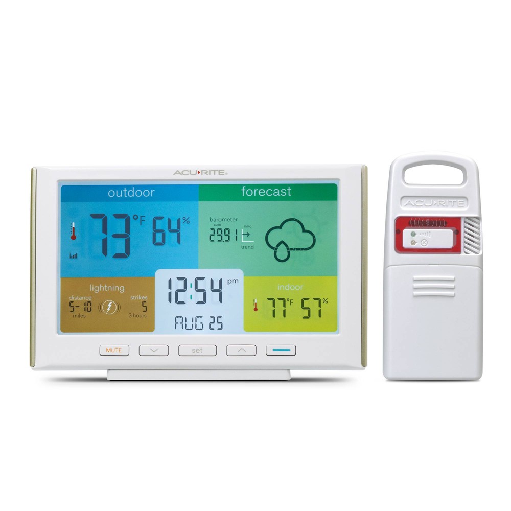 Photos - Weather Station AcuRite Color  with Lightning Detection: Indoor Outdoor, Barometric Pressure, Severe Weather Alerts