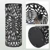 Steel Umbrella Stand with Drip Tray - Freestanding Holder for Canes & Walking Sticks, 4 Hooks, Rust-Resistant, Matte Black - 4 of 4