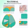 Etokfoks 2 Pcs Kids Pop Up Play Tent 30.8 x 30.8 x 33.8 Inch Foldable Castle Playhouse for Boys and Girls Indoor Outdoor Green Orange - 4 of 4