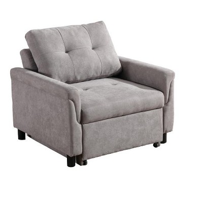 VYNXARIA 35" Gray Woven Convertible Loveseat,living romm sofas