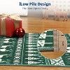 GustoWave Snowflake Christmas Holiday Decorative Area Rug for Bedroom Living Room, Green - 2 of 4