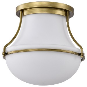 Nuvo Lighting Valdora 1 - Light Flush Mount in  Natural Brass - 1 of 4