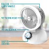 Brentwood 6-In. 3-Speed Oscillating Air Circulator Desktop Fan, F-650MW in White - 4 of 4