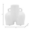 Sagebrook Home 6" Half Body Vase - Contemporary Abstract White Ceramic Body Shaped Flower Vase - Unique Decorative Table Accent For Home or Office - 3 of 4