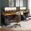 Aheaplus 59'' Computer Desk with 3 Drawers and Led Lights, Home Office Desk with File Drawer & Power Outlet - 2 of 4