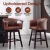 360 Degree Swivel Bar Stools, Counter Height Barstools, Modern Upholstered Bar Stools 2 pack - 2 of 4