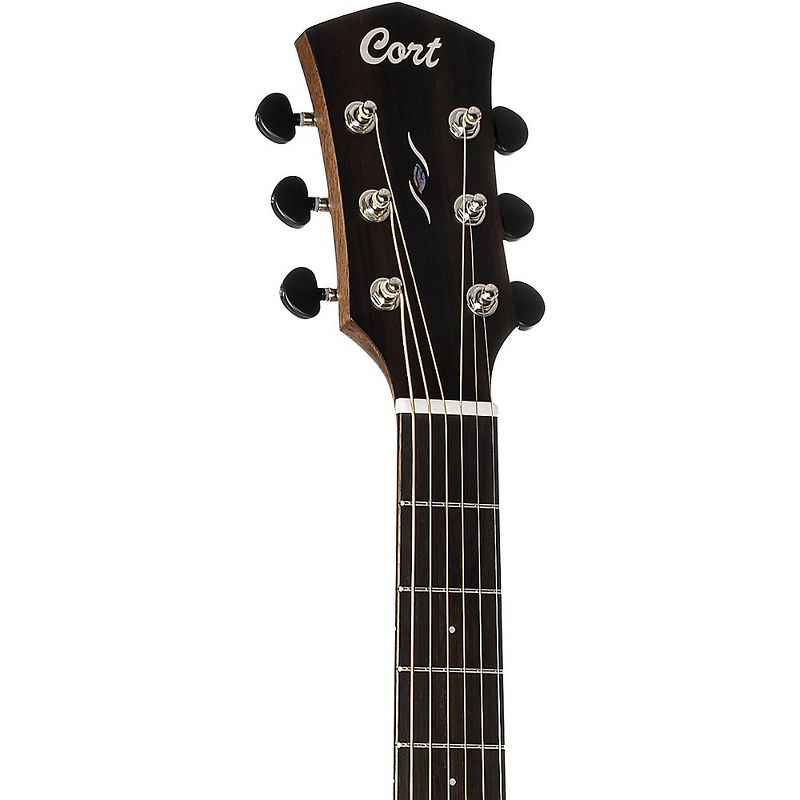 Cort Core Series Solid Mahogany Dreadnought Cutaway Guitar Black Burst, 5 of 7