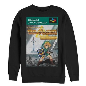 Men's Nintendo Legend of Zelda Japanese Cover Art Sweatshirt - 1 of 3