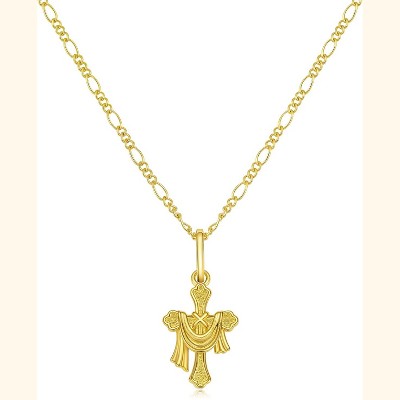 Molenia 14K Gold Plated Cross Necklace for Women, Dainty S925 Sterling Silver Faith Pendant, Hypoallergenic Religious Jewelry Gift for Her