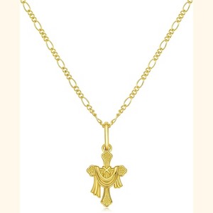 Molenia 14K Gold Plated Cross Necklace for Women, Dainty S925 Sterling Silver Faith Pendant, Hypoallergenic Religious Jewelry Gift for Her - 1 of 4