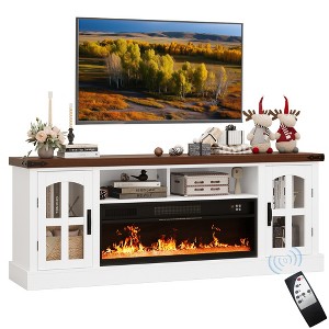 Buenhomino Fireplace TV Stand for TVs up to 80 inches, Entertainment Center TV Console with Fireplace and Storage for Living Room - 1 of 4