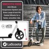 LaScoota Kick Scooter for Adults & Teens. Lightweight Foldable Adult Scooter with Large 8" Wheels, Black & White - 2 of 4