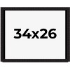 PosterPalooza | Modern Shadow Box 1" Depth Black Picture Frame - UV Acrylic, Backing Board, Hanging Hardware - 2 of 4