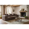 111'' Textured Chenille Modular Low-Profile 3-Seat Sectional Sofa with All-Foam Support, Deep Seat, and 5 Pillows - 3 of 4