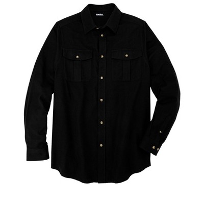 KingSize Men's Big & Tall Signature Solid Flannel Shirt