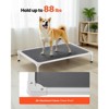 VEVOR Elevated Dog Bed for Large Dogs, Portable Raised Dog Cot with Aluminum Tube Metal Frame and Breathable Textilene Mesh, L, Gray - 4 of 4