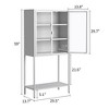 Vatros Metal Storage Cabinet Sideboards & Buffet Display Storage Cabinet with Glass Doors - 3 of 4