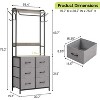 Jojoka Gray Storage Organizer With Metal Frame and Wooden Top - 3 of 4