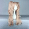 Unique Bargains Women's Curly Wigs 26" Pink with Wig Cap Synthetic Fibre - 3 of 4