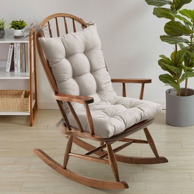 Rocking Chair Cushion 2 Piece Tufted Non Slip Set of Upper and Lower Cushions by Sweet Home Collection®