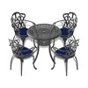 Gulches Patio Dining Tables - Elegant Black Round Table with Umbrella Hole - 4 of 4