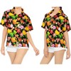 HAPPY BAY Hawaiian Shirts Womens Casual Beach Party Blouse Shirt Summer Short Sleeve Tropical Vacation Tops Button Up Dress Shirts - 2 of 4