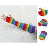 Allegra K Women's Winter Knitted Elbow Long Arm Warmers Fingerless Gloves - 2 of 4