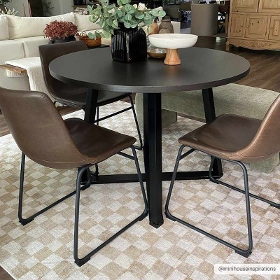 Hauteloom Benjy Cream & Charcoal Checkered Area Rug