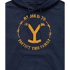 Men's - Yellowstone - My Job Is To Protect This Family Barbed Wire Logo Graphic Fleece Pullover Hoodie - 2 of 4