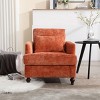 Deja Wood Frame Chenille Accent Chair, Modern Armchair for Living Room - Maison Boucle - 2 of 4