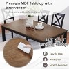 36" Farmhouse Square Counter Height Dining Table Set with 4 Upholstered Chairs, Space-Saving Wood Kitchen Table Set for Small Spaces-3irtyhousy - 3 of 4