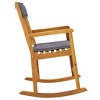 vidaXL Rocking Chair - Solid Acacia Wood with Dark Gray Cushions - Ideal for Indoor and Outdoor Use - Comfortable Backrest and Seating - 3 of 4