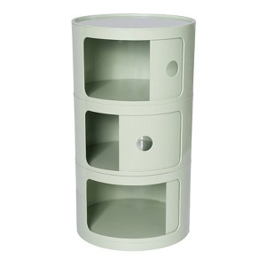 YIYIBYUS Narrow Nightstand Round End Table with Storage - 1 of 4