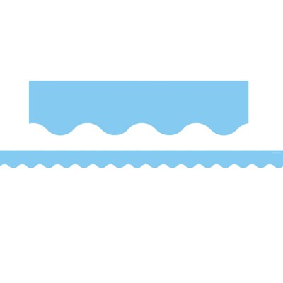 Teacher Created Resources Light Blue Scalloped Border Trim, 35 Feet (Pack of 6)