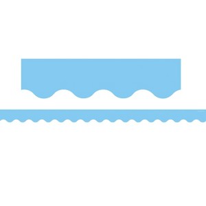 Teacher Created Resources Light Blue Scalloped Border Trim, 35 Feet (Pack of 6) - 1 of 1