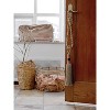 Storied Home Boho Oval Braided Bankuan Bathroom Toilet Paper Basket with Wood Handle - 3 of 4
