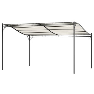 10' x 13' Outdoor Pergola Gazebo, Steel Patio Canopy with Weather-Resistant Fabric and Drainage Holes - 1 of 4