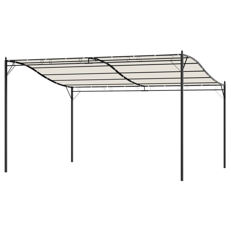 Outsunny Steel Outdoor Pergola Gazebo, Patio Canopy with Weather-Resistant Fabric and Drainage Holes, 4 of 7