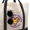 West Chester University Primary Logo Canvas Tote Bag With External Pocket, Reusable Shoulder Bag for Shopping, School, Beach - 2 of 4