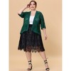 Agnes Orinda Women's Plus Size Elegant 3/4 Sleeve Open Front Lace Lightweight Cardigans - 2 of 4