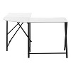 Monarch Specialties Computer Desk Home Office Corner 55InchL L Shape Work Laptop Metal Laminate White Black Contemporary Modern - 2 of 4