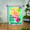 Evergreen It's Happy Hour Somewhere Applique Garden Flag 12 x 18 Inches Indoor Outdoor Decor - 2 of 4